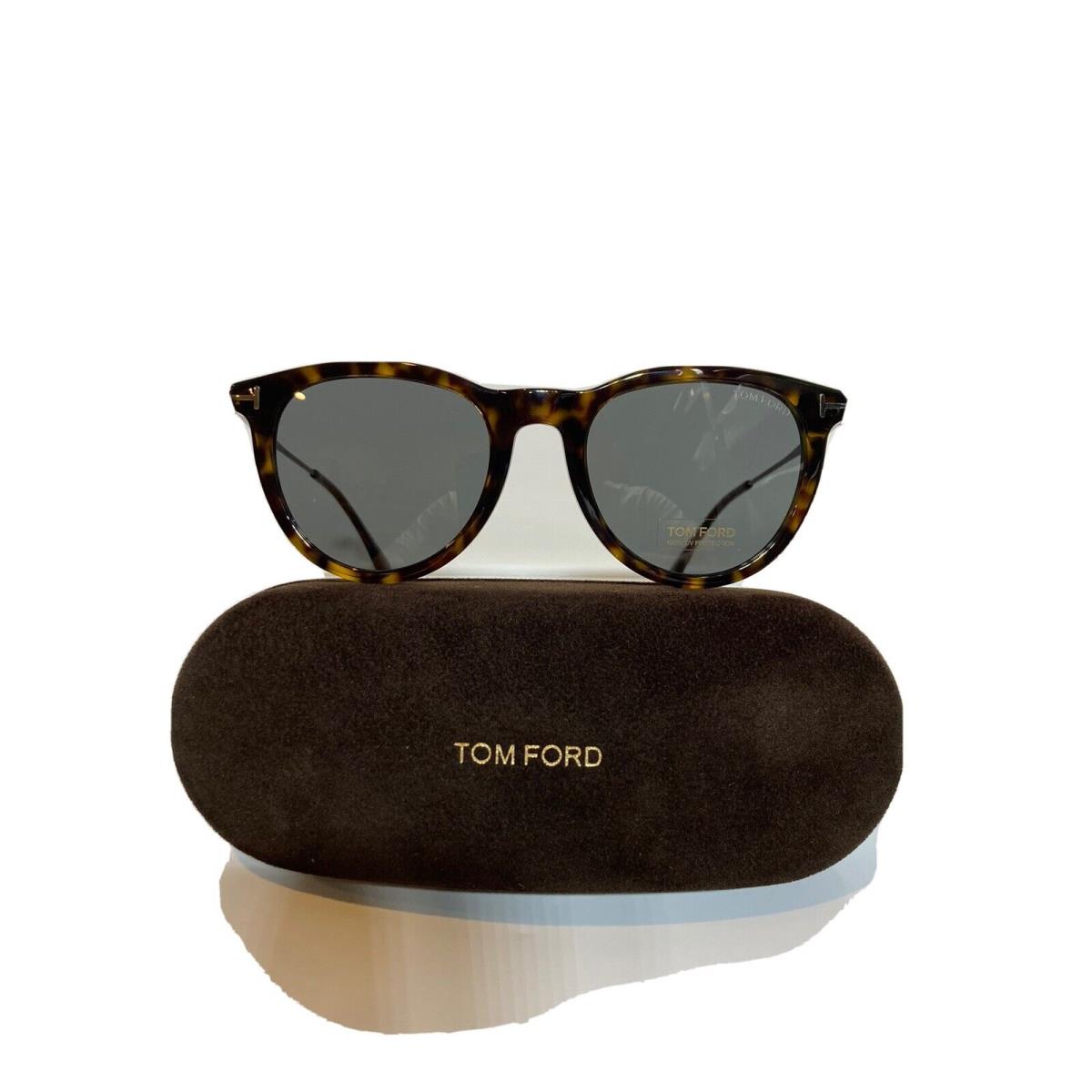 Tom Ford Kellan-02 TF626 52A Havana Round Unisex Plastic Sunglasses 51mm