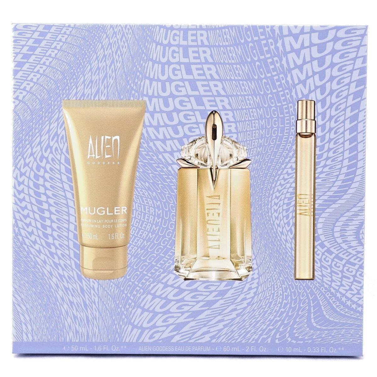 Alien Goddess by Thierry Mugler 2oz 10ml Edp Refillable Spray+1.6oz B/l. Set