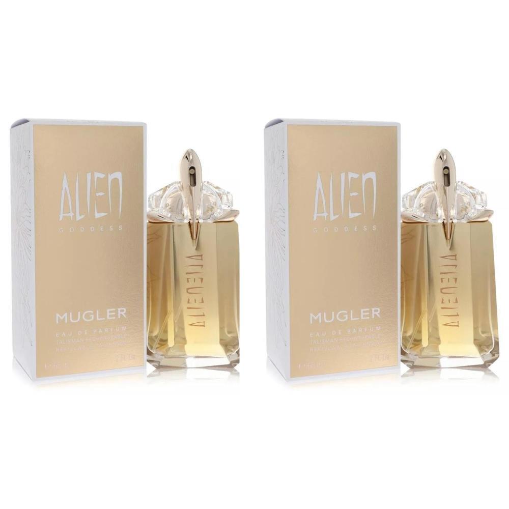 2-Pack Alien Goddess by Thierry Mugler Edp Spray For Women Refillable 2 oz