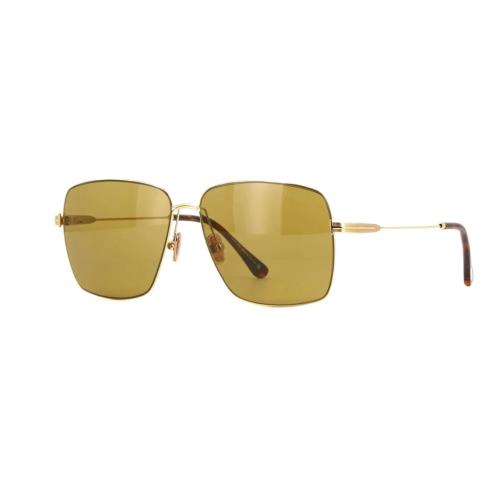 Tom Ford PIERRE-02 FT0994 32E Sunglasses Gold Frame Brown Lenses 58mm