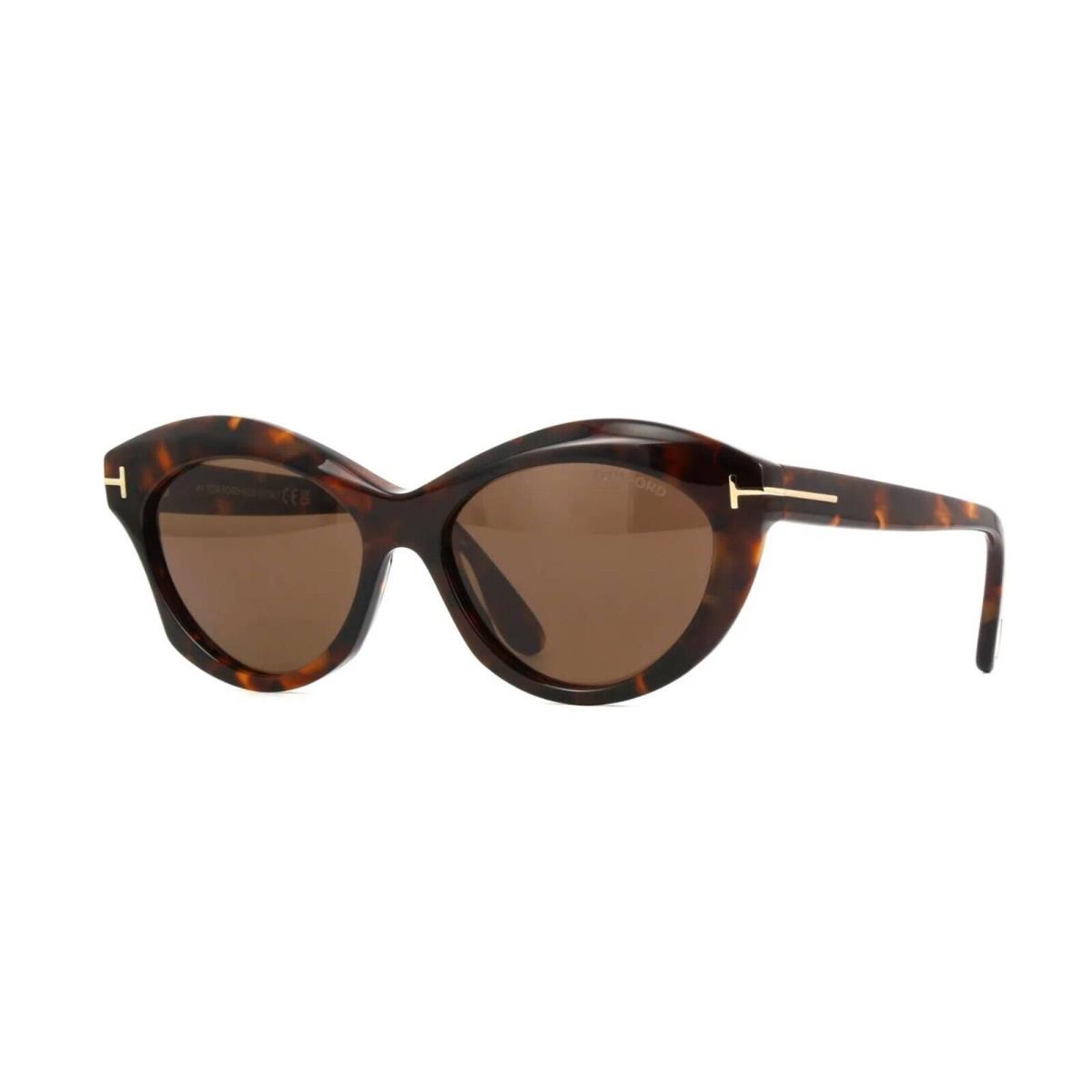 Tom Ford Toni FT 1111 Shiny Dark Havana/brown 52E Sunglasses