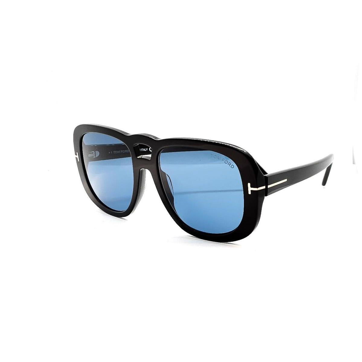 Tom Ford TF1012 Billie Sunglasses 01V Black/blue Lenses 56