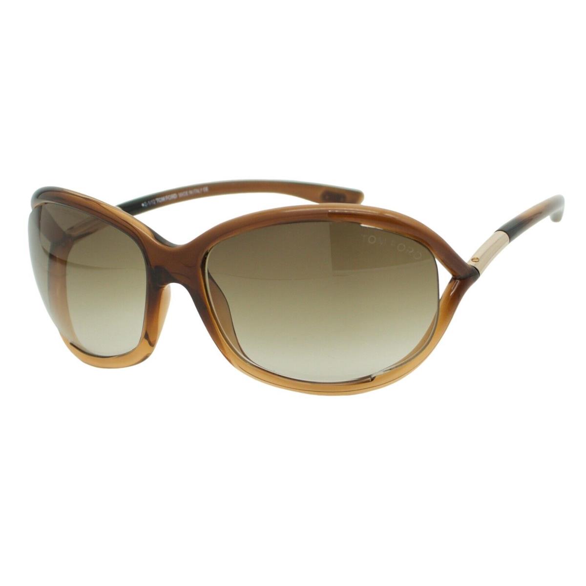 Tom Ford Jennifer TF8 50F Brown Gold Gradient Women`s Sunglasses 61-16-120 Wcase