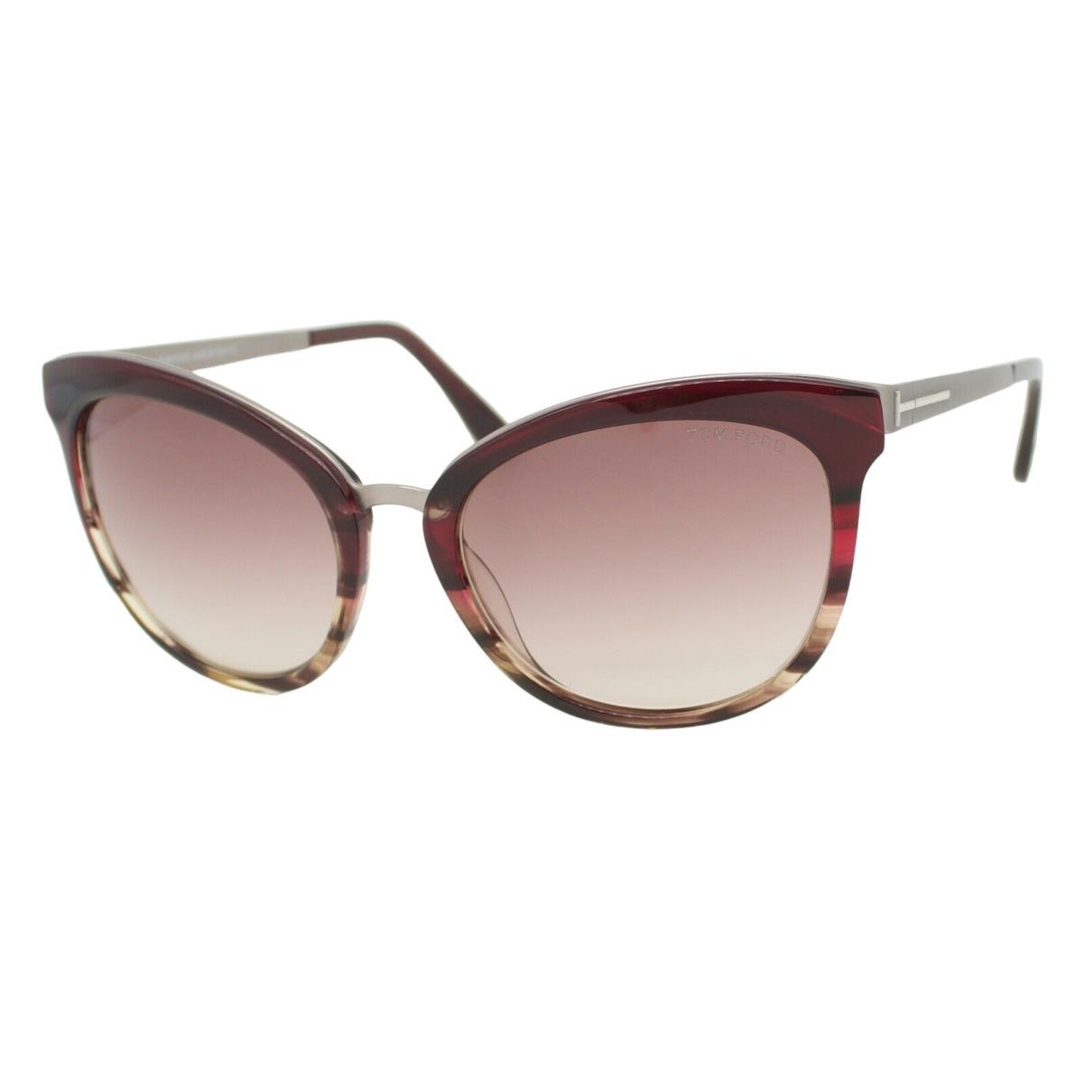 Tom Ford Emma TF 461 71F Bordeaux Red Cat Eye Women`s Sunglasses 56-19-130 Wcase