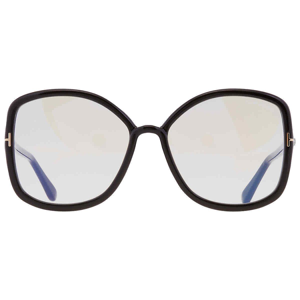 Tom Ford Blue Light Block Butterfly Ladies Eyeglasses FT5845-B 001 56