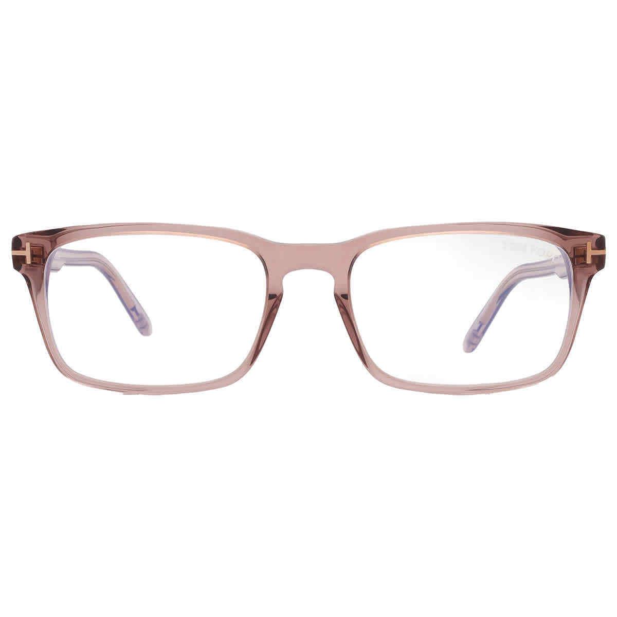 Tom Ford Blue Light Block Rectangular Men`s Eyeglasses FT5938-B 057 54