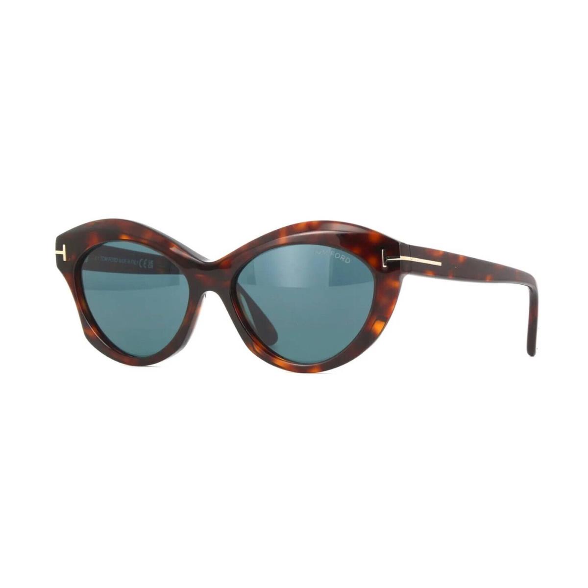 Tom Ford Toni FT 1111 Shiny Dark Havana/blue 54V Sunglasses