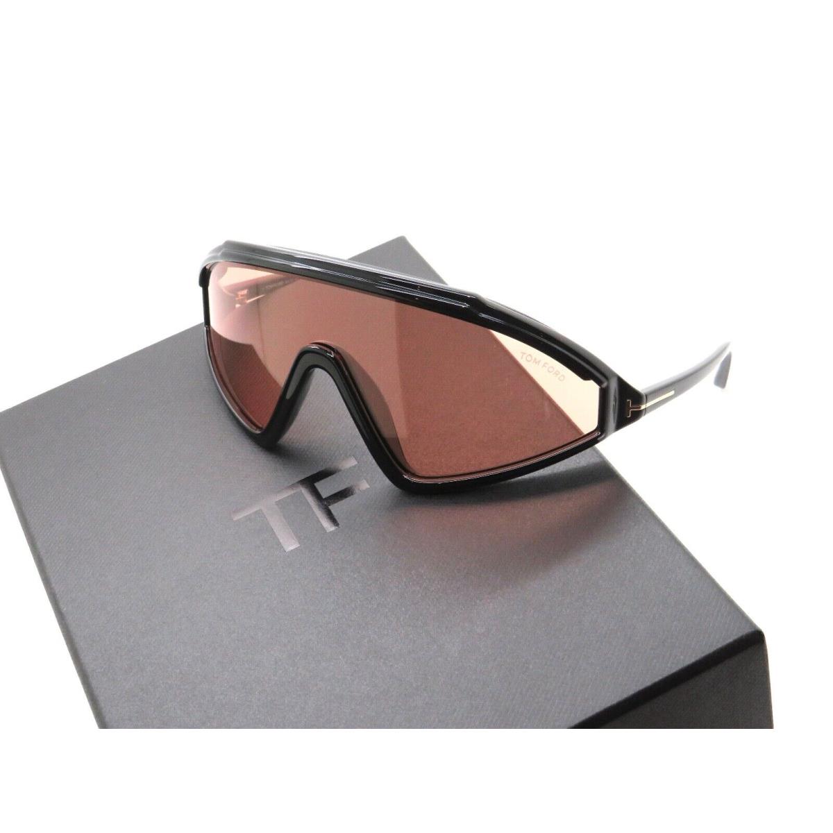 Tom Ford Lorna FT 1121 01Y Black/amber Ski Shield Sunglasses