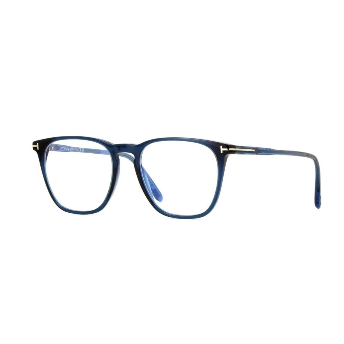 Tom Ford FT 5937-B Blue Block Shiny Blue/blue Filter 090 Eyeglasses