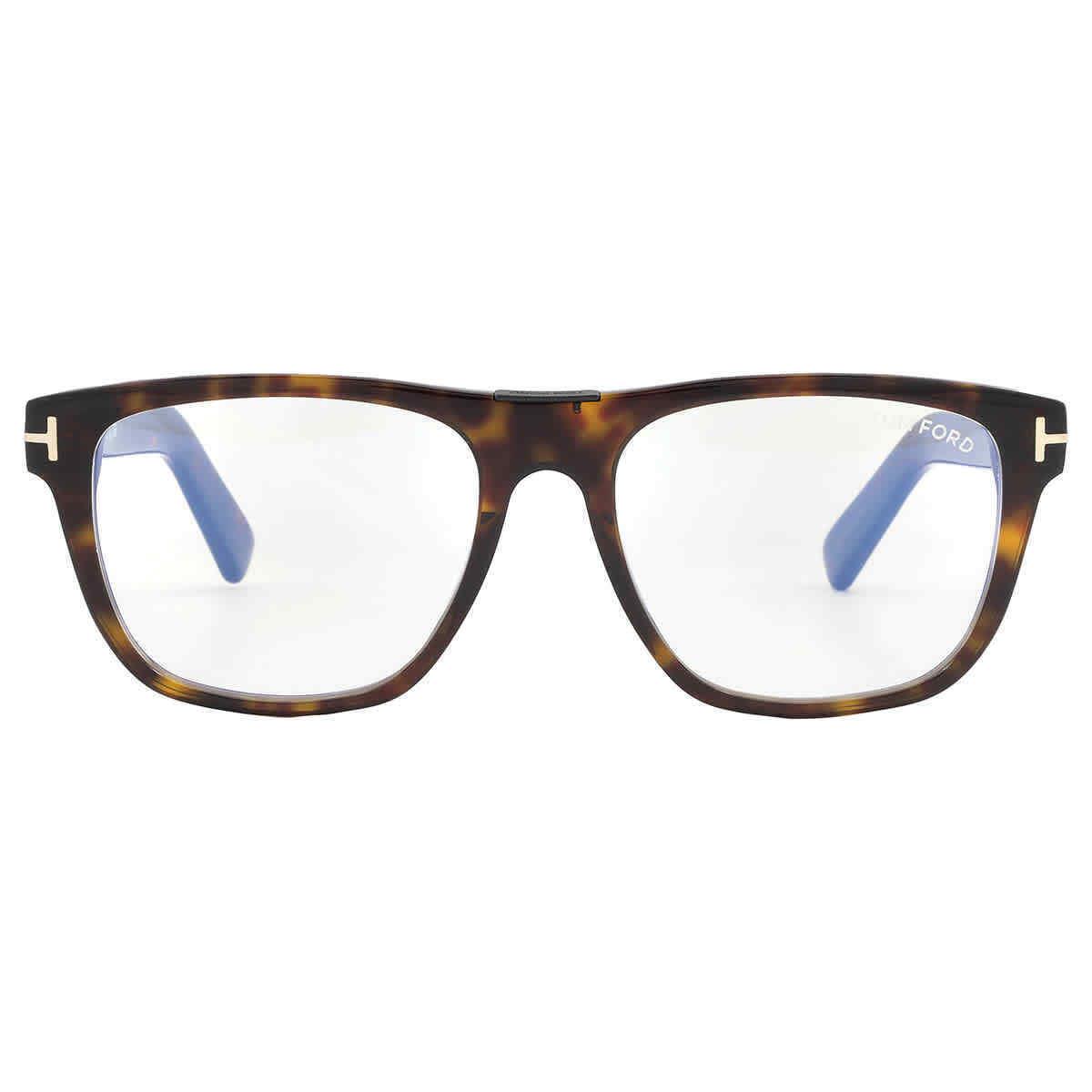 Tom Ford Blue Light Block Square Men`s Eyeglasses FT5902-B 052 54 FT5902-B 052