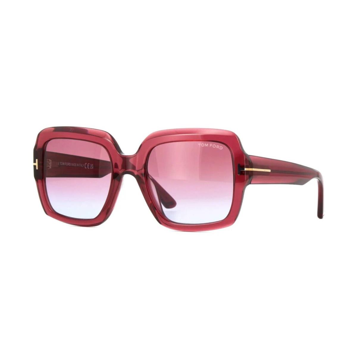 Tom Ford Kaya FT 1082 Shiny Red Transparent/red Shaded 66Y Sunglasses