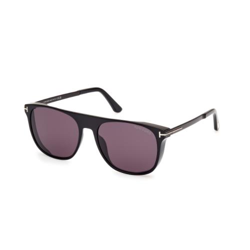 Tom Ford FT1105 Lionel-02 01A Shiny Black/smoke Square Men`s Sunglasses