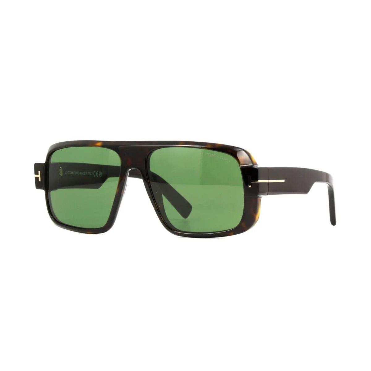 Tom Ford Turner FT 1101 Dark Havana/green 52N Sunglasses