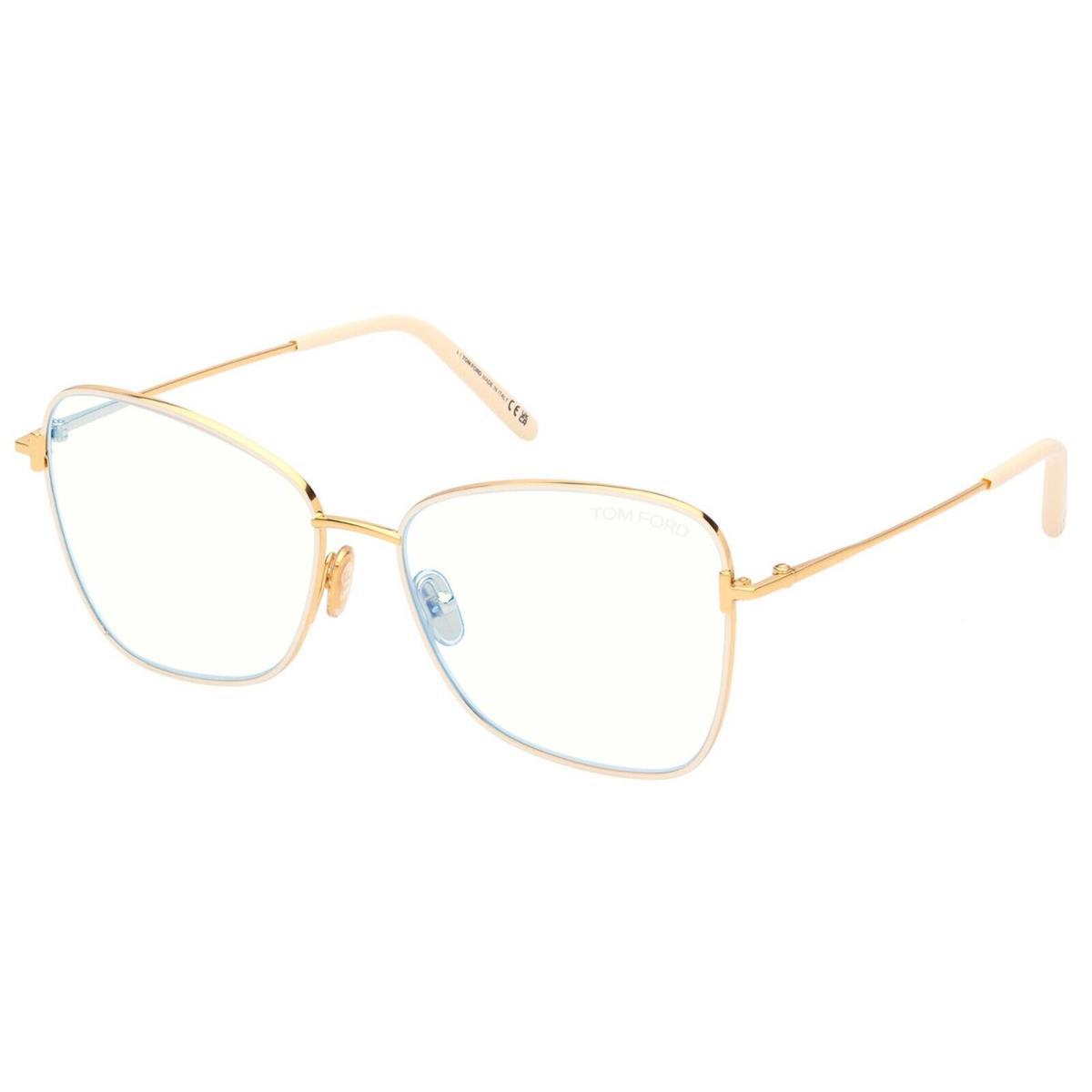 Tom Ford FT5906-B Blue Block Gold and Ivory 025 Eyeglasses