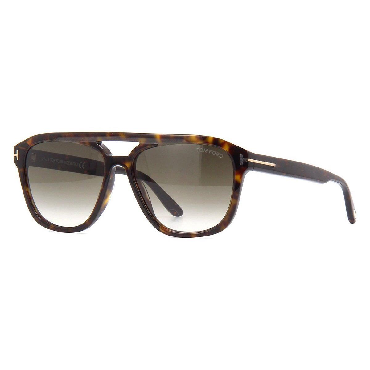 Tom Ford Gerrard FT0776 52B Sunglasses Havana Frame Gradient Lenses 56 mm