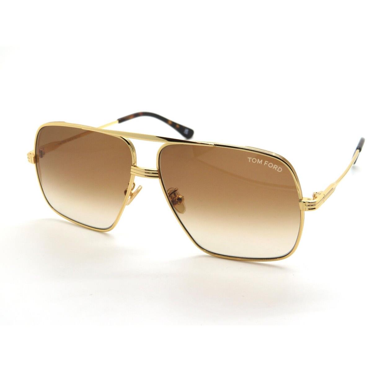 Tom Ford FT 0735-H/S 30F Frankie Gold/brown Gradient 62mm Sunglasses