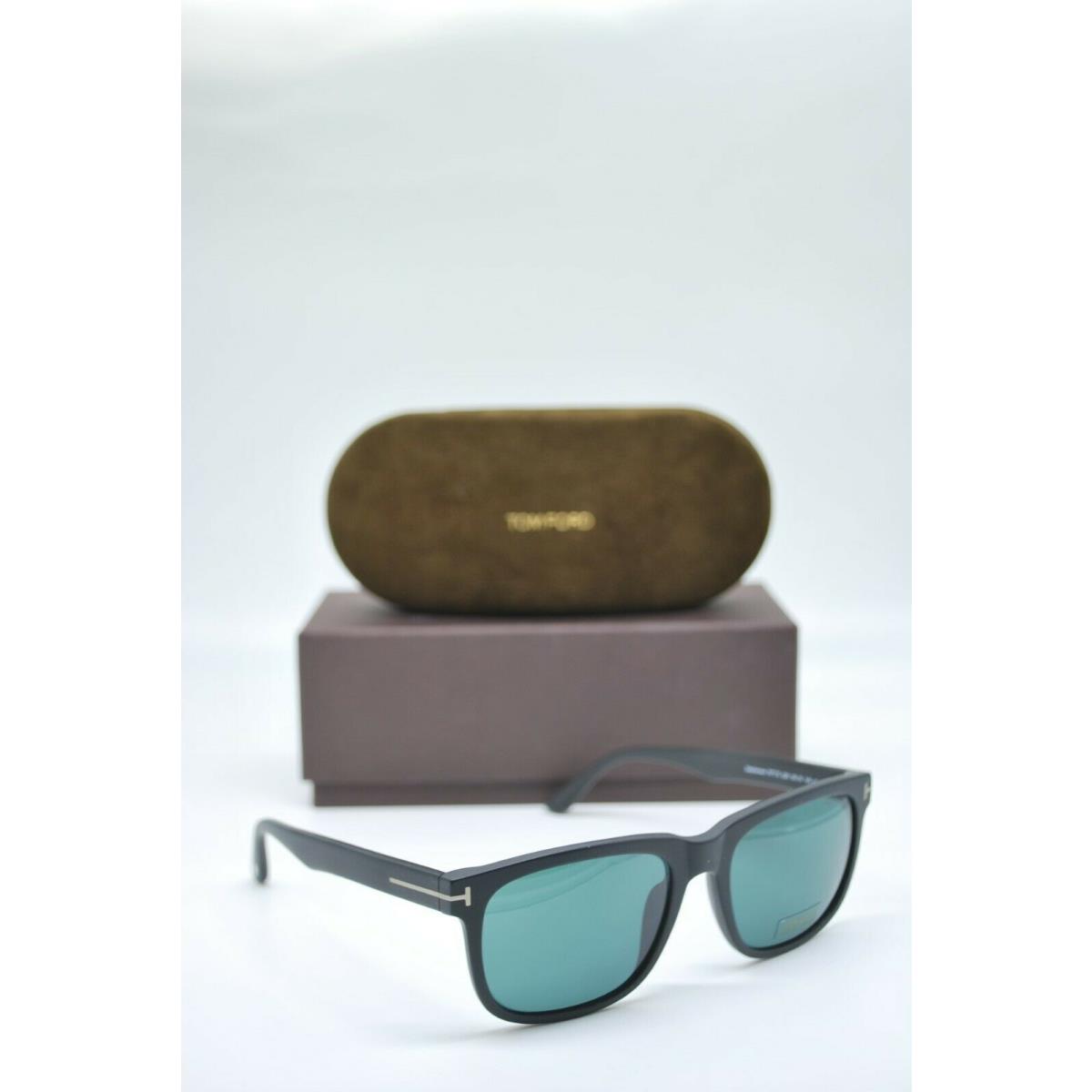 Tom Ford TF 775 02N Matte Black Dark Teal Frame Sunglasses 56-19