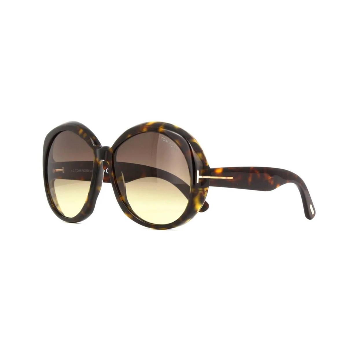 Tom Ford Annabelle FT 1010 Dark Havana/brown Shaded 52B Sunglasses