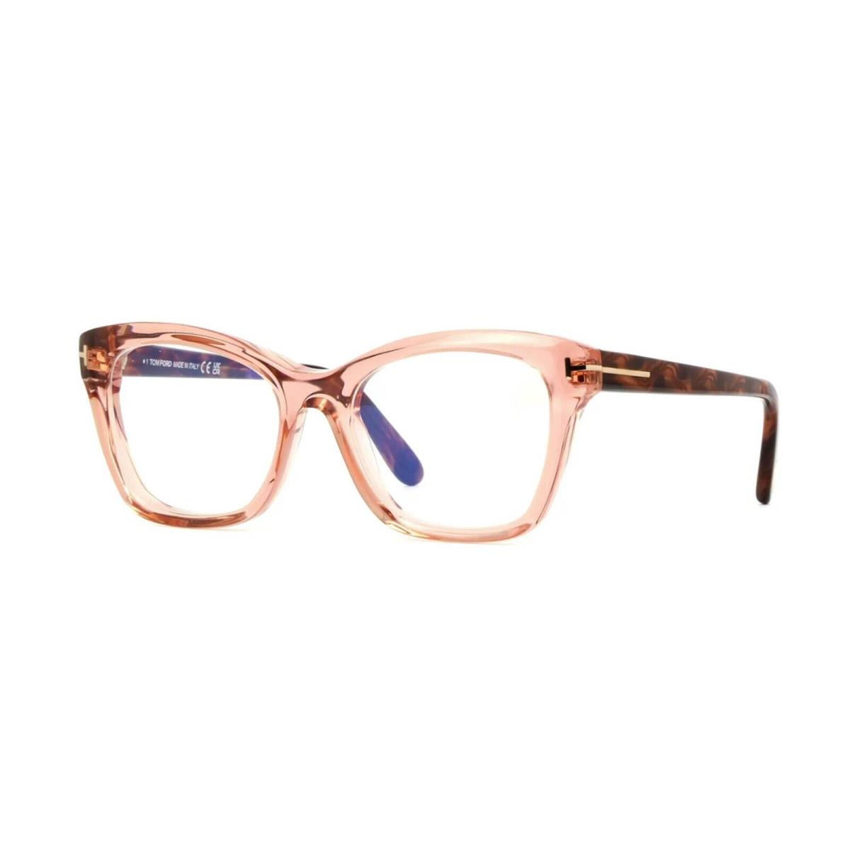 Tom Ford FT5909-B Blue Block Shiny Pink Crystal 072 Eyeglasses