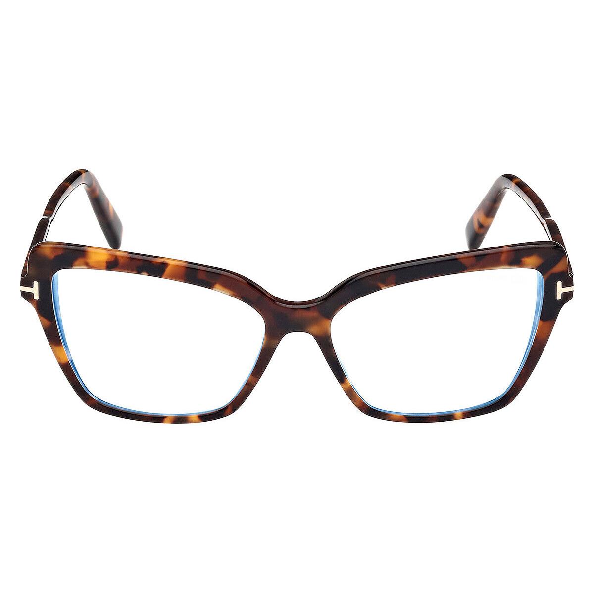 Tom Ford FT5948-B Eyeglasses Women Dark Havana 55mm