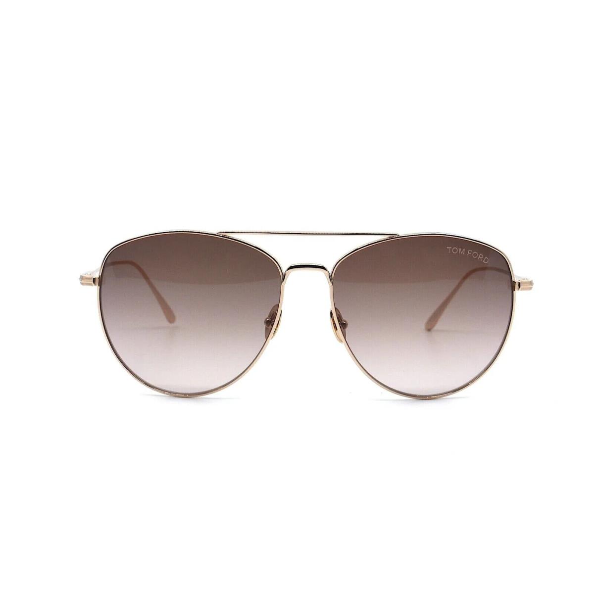 Tom Ford Milla FT0784 28F Aviator Rose Gold/brown Gradient Sunglasses