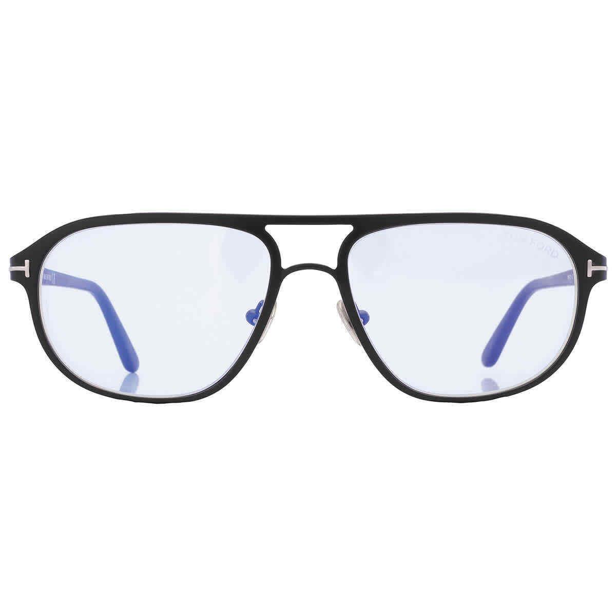 Tom Ford Blue Light Block Navigator Men`s Eyeglasses FT5751-B 002 55