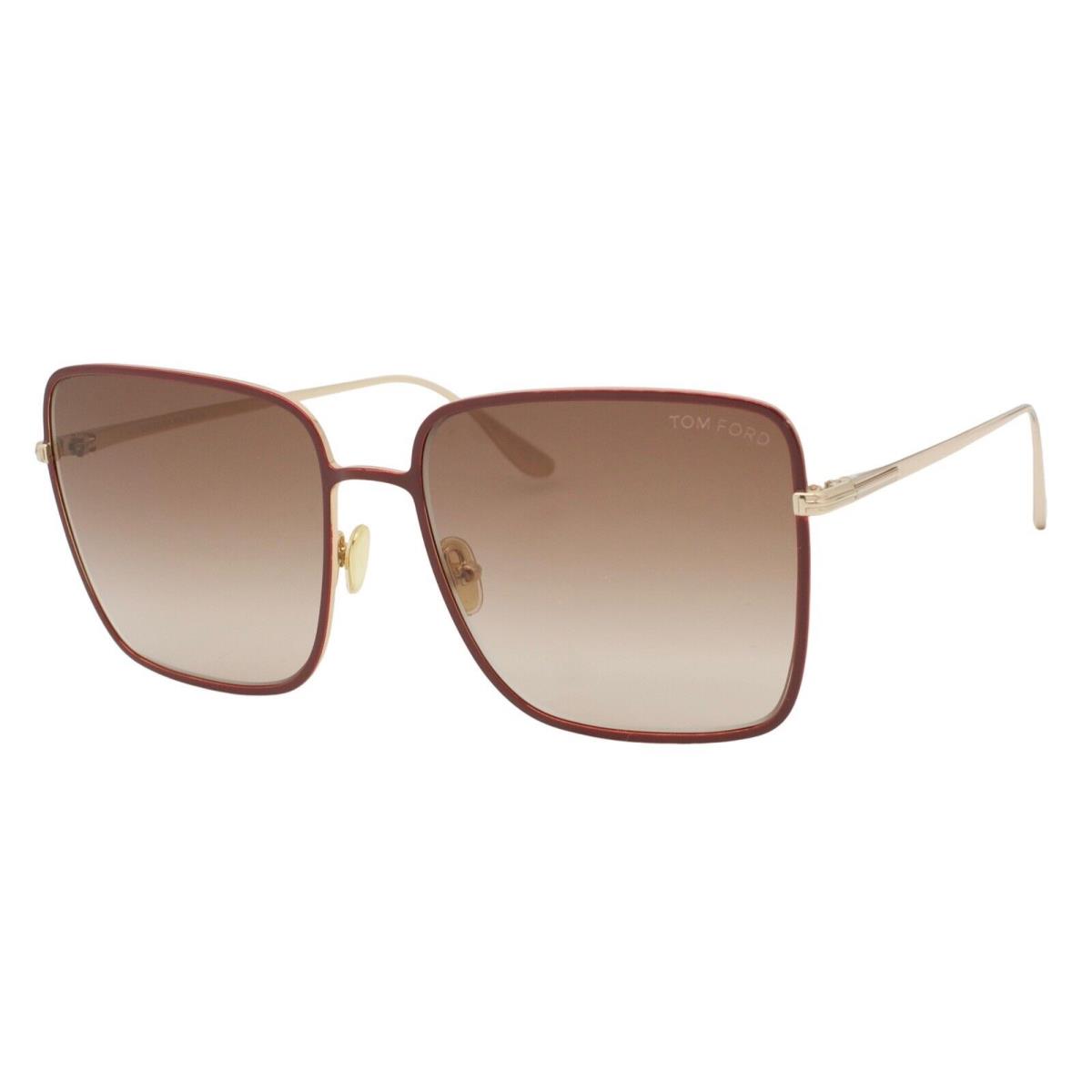 Tom Ford Heather 739 69F Rose Gold Brown Gradient Women`s Sunglasses 60-17-140