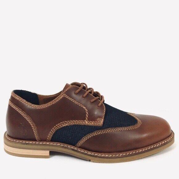 Original Penguin Sheldon Brown Denim Lace-up Oxford Shoes 12 11.5 8 9.5 10 9