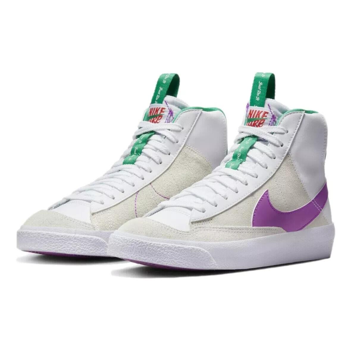 Nike Blazer Mid 77 GS Size 6.5Y Shoes DQ6084 101 Blazer White Pink - Multicolor