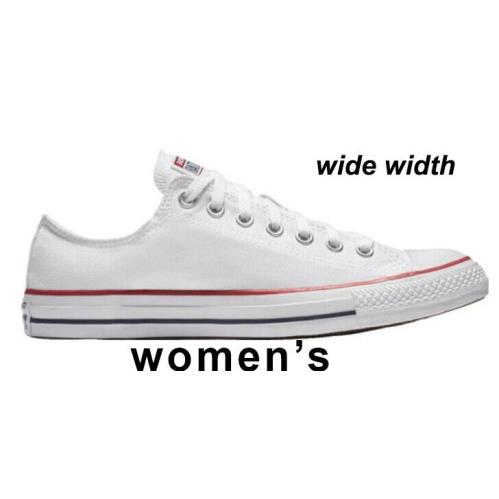 Converse Women`s Wide Width Unisex Chuck Taylor All Star Low Sneakers