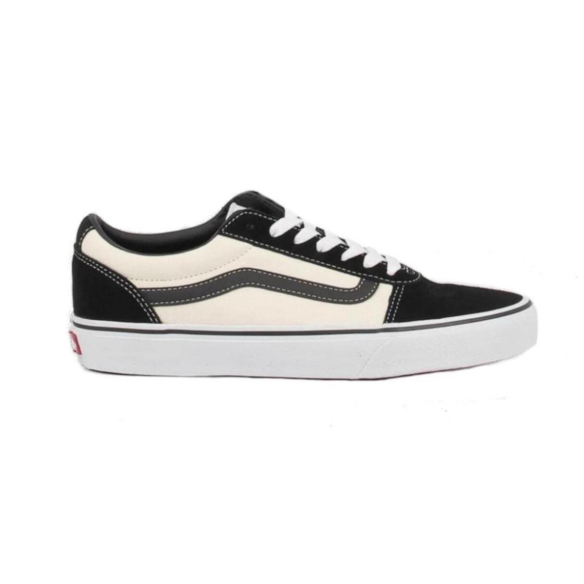 Vans Men`s Sneaker Retro Marshmellow Black Canvas Tennis Shoes Size 13