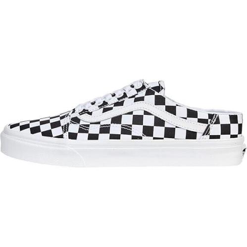 Vans Men`s Old Skool Sneaker Mule Checkerboard Black/true White Size 6.5