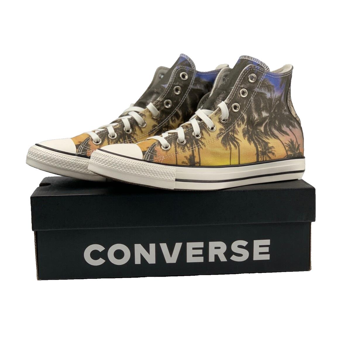 Converse Mens Size 9 / Womens 11 Shoes High Sunset Palm Trees Tropical