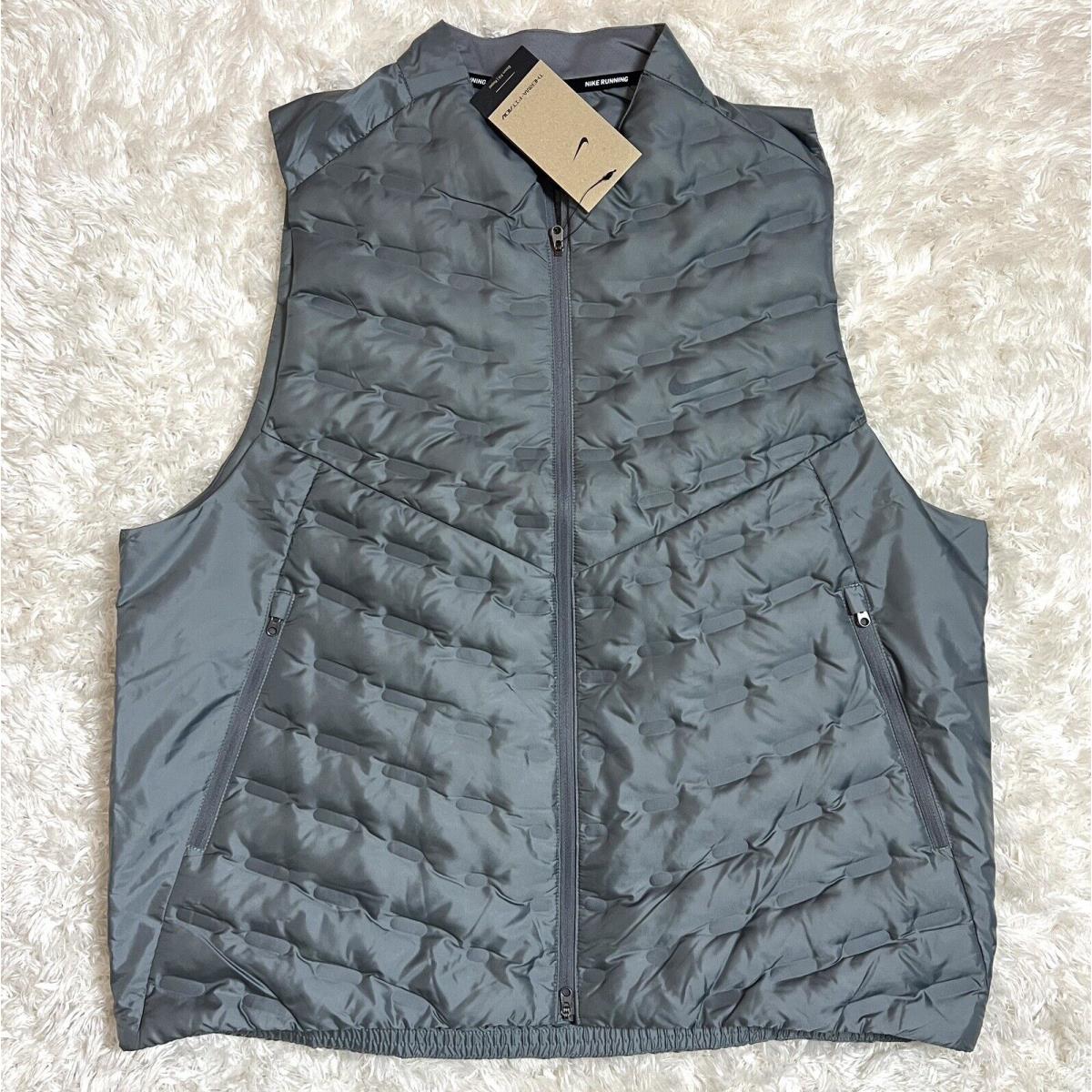 Nike Therma-fit Adv Repel Down Running Golf Vest Gray Men`s Size XL FB7542-084