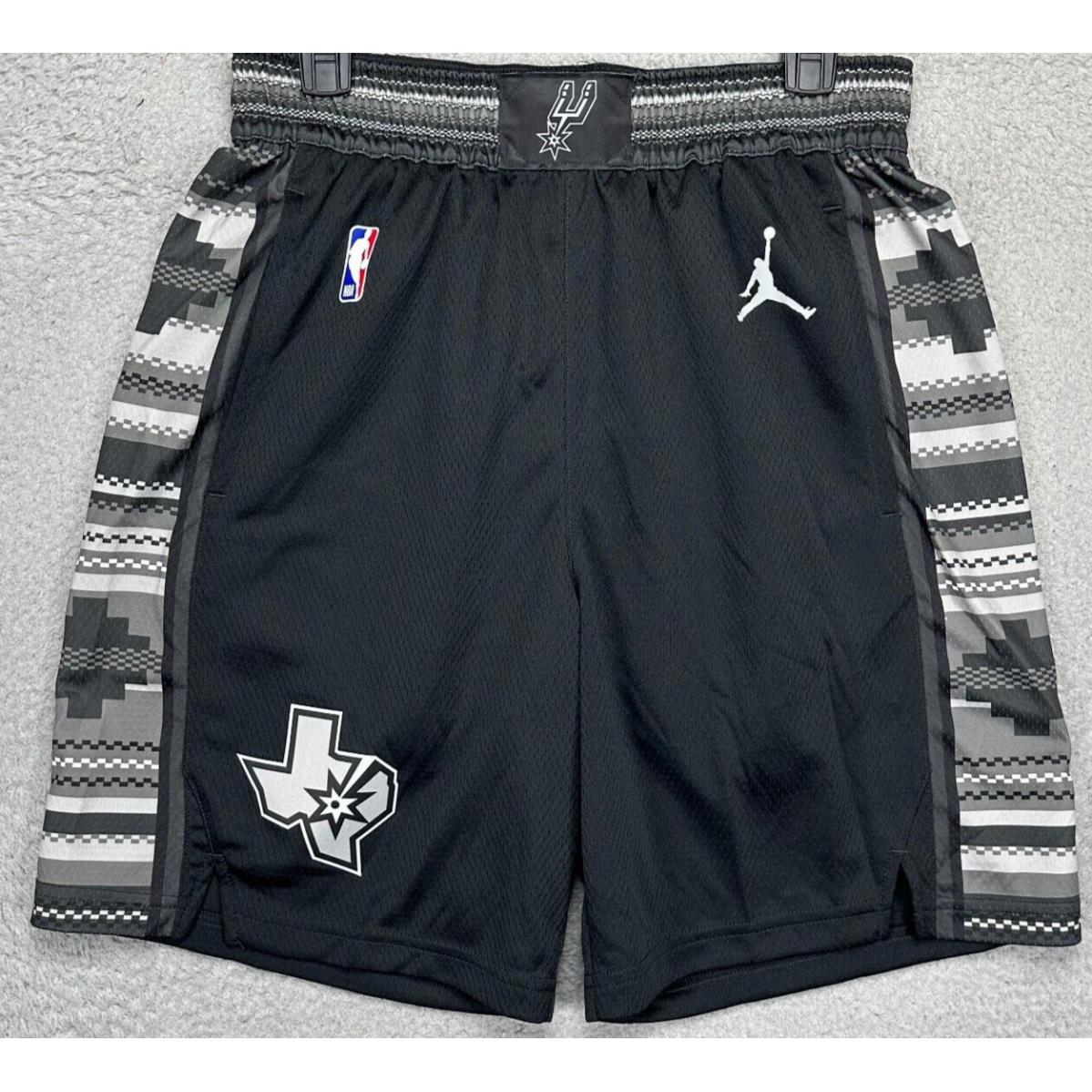 San Antonio Spurs Shorts Men Medium Dri-fit Black Nba Basketball Nike Jordan