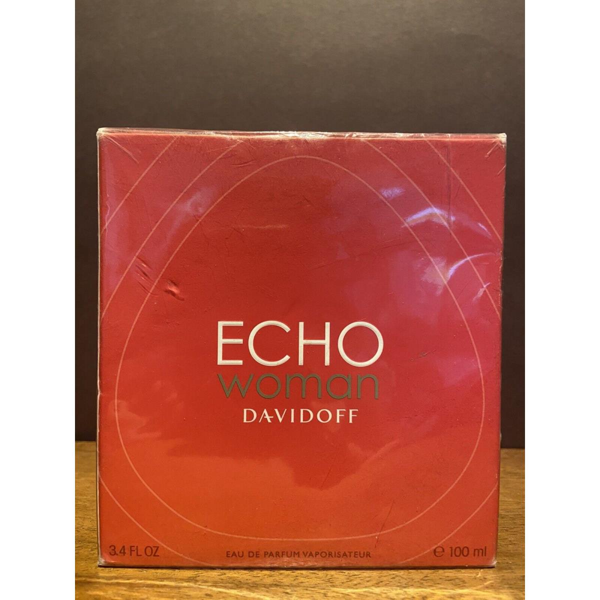 Davidoff Echo Women Daavidoff 3.4 Fl. OZ / 100 ML Eau de Parfum Spray Box Rare