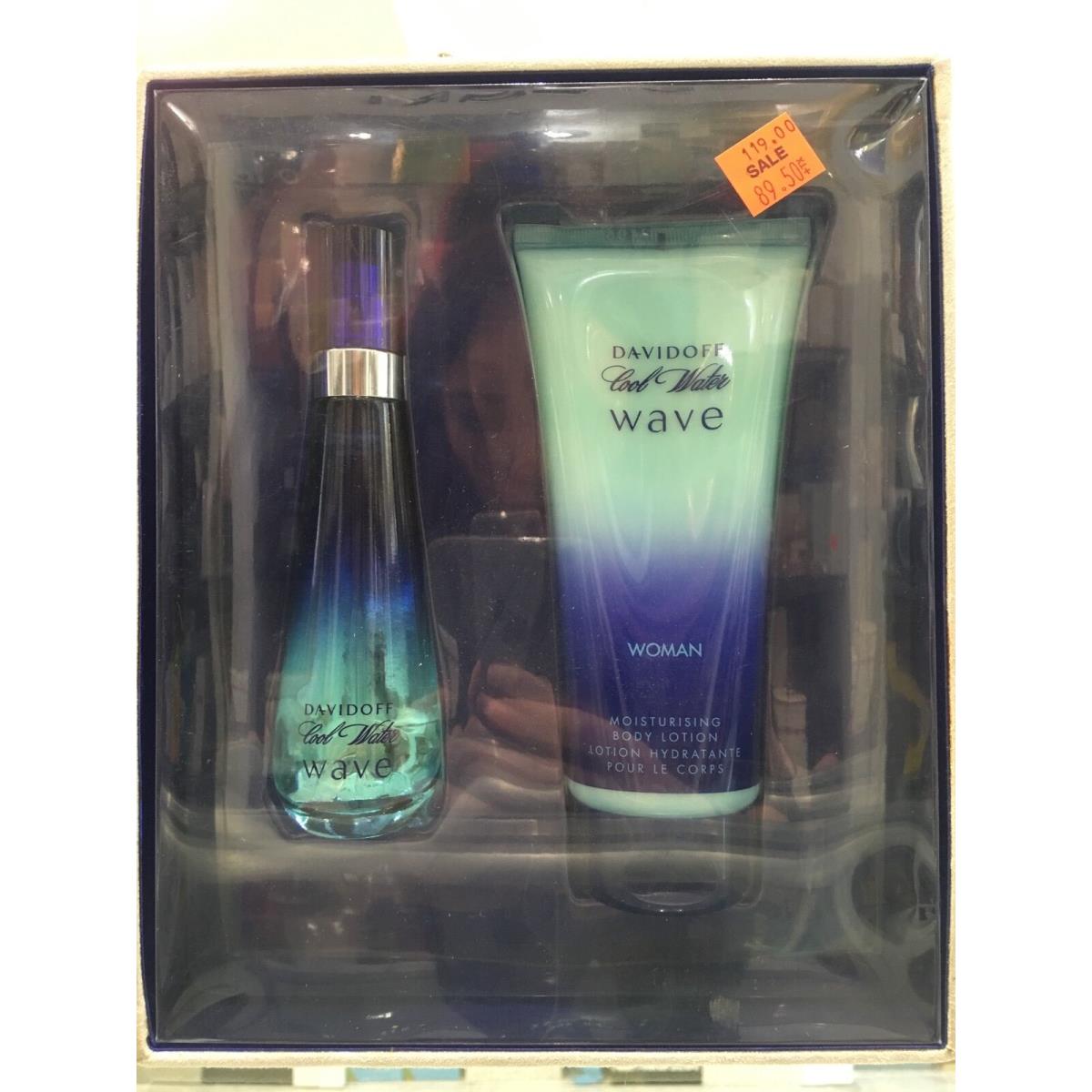 Davidoff Cool Water Wave BY Daivdoff Gift Set Edt 50ML Body Lotion 200ML