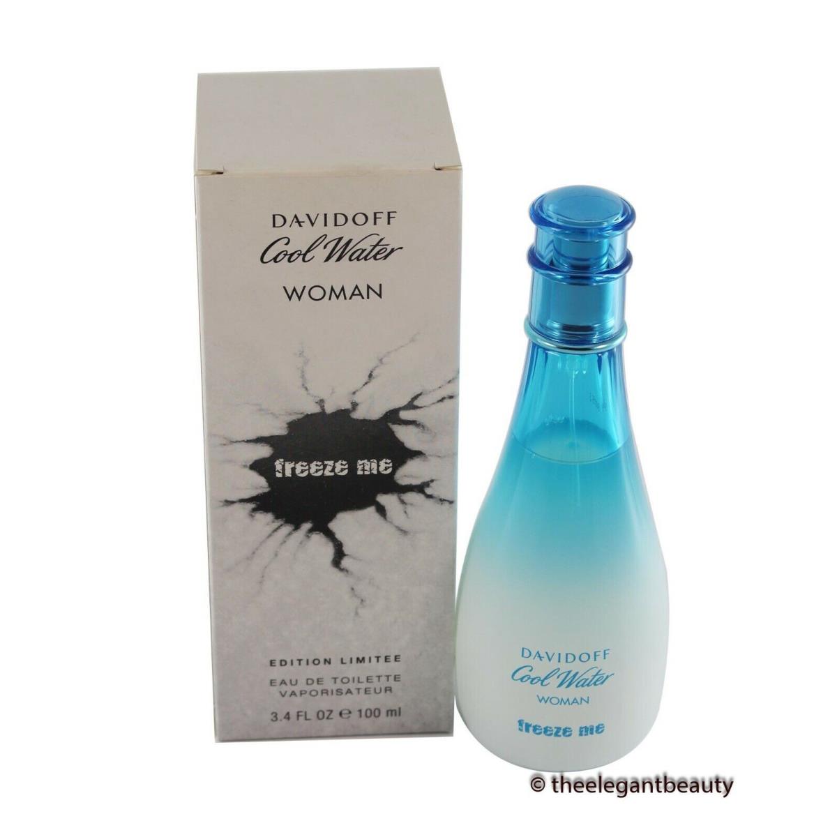 Davidoff Cool Water Freeze Me Tster 3.4 oz Edt Spray For Women In Tster Box