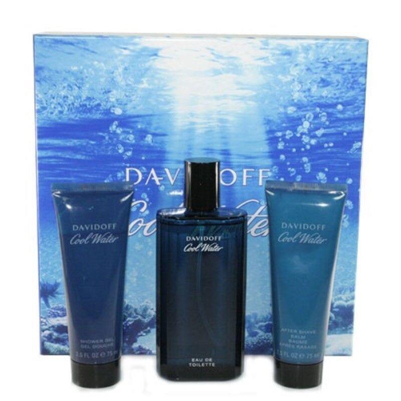 Cool Water by Davidoff 3pc Set 4.2 oz Eau de Toilette Spray For Men