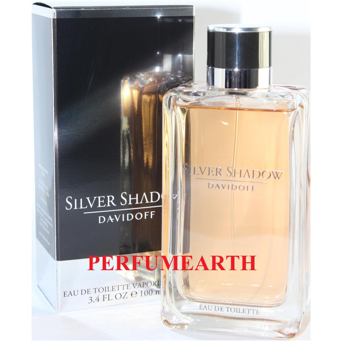 Silver Shadow 3.4/3.3 OZ Edt Spray For Men IN A Box BY Davidoff