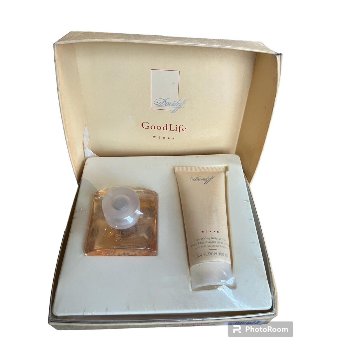 Vintage Davidoff Good Life Woman Good Feelings Edt Lotion Gift Set