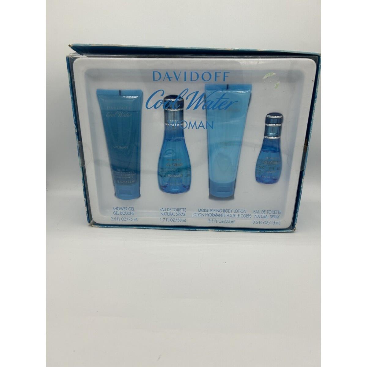 Davidoff Cool Water For Women Gift Set 4 Pieces