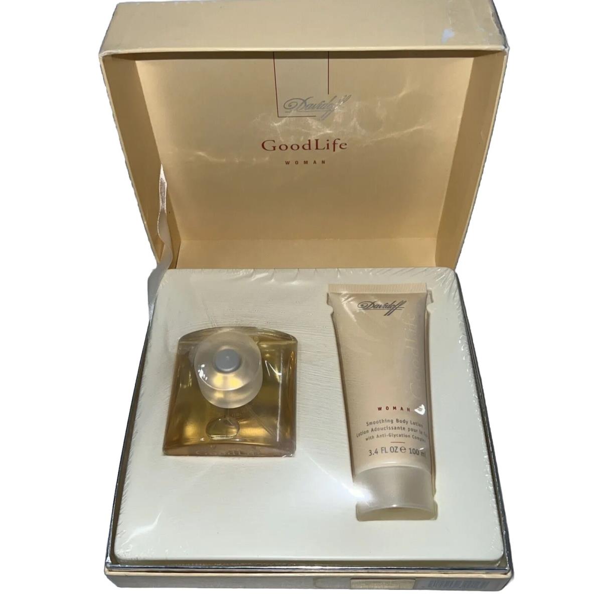 Davidoff Good Life Women Set Edt Ntrl. Spray 1.7 Oz/smoothing Body Lotion 3.4 Oz