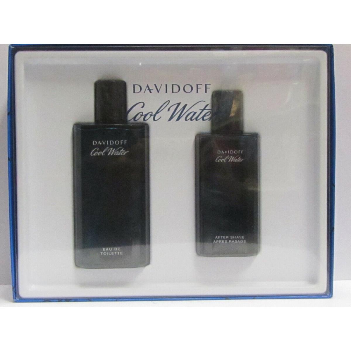 Cool Water by Davidoff Men 2 Pieces Set 4.2 oz Edt + 2.5 After Shave Splash