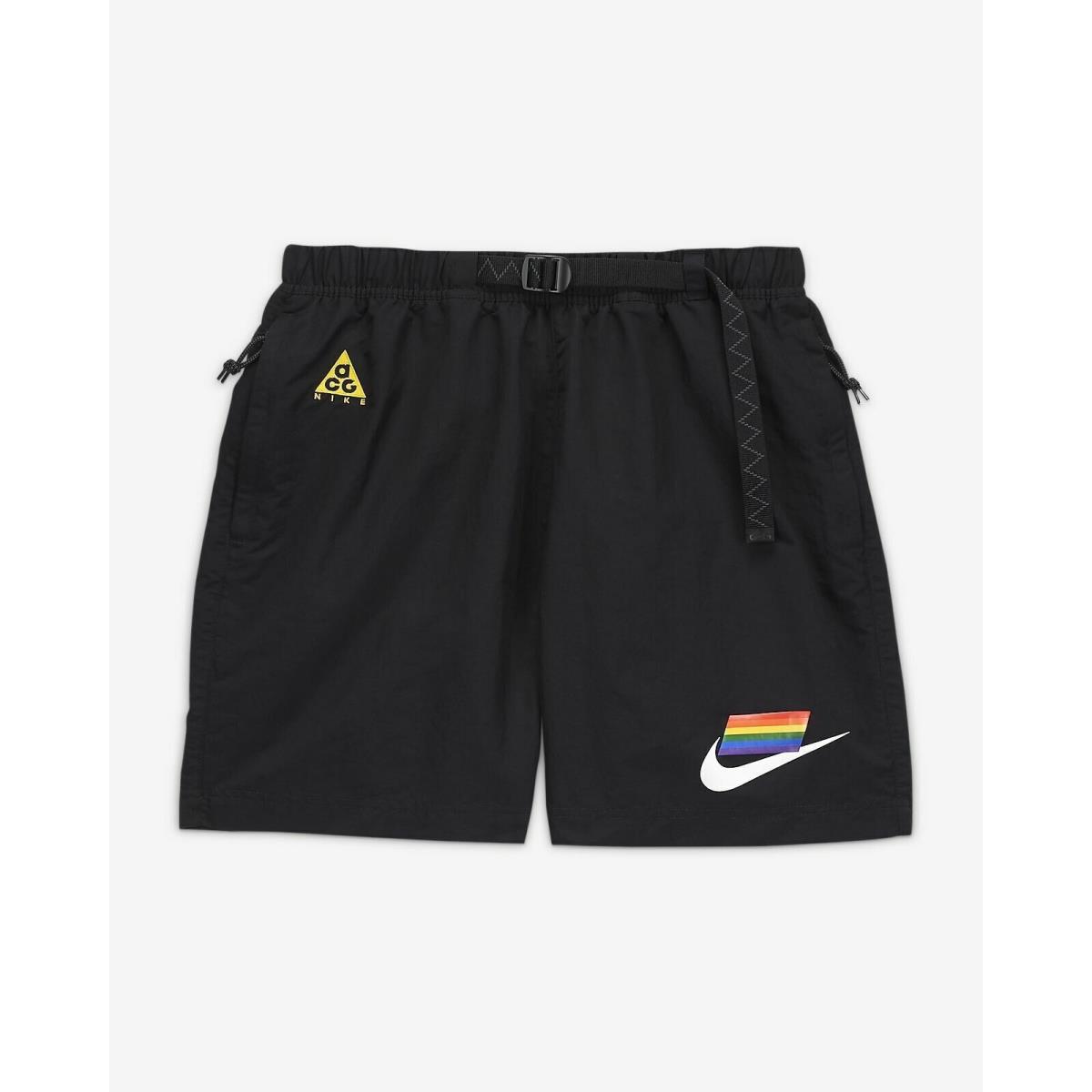 Nike Acg Be True Woven Shorts Black White Mens Sz Small Pride Lgbtq CZ9136-010