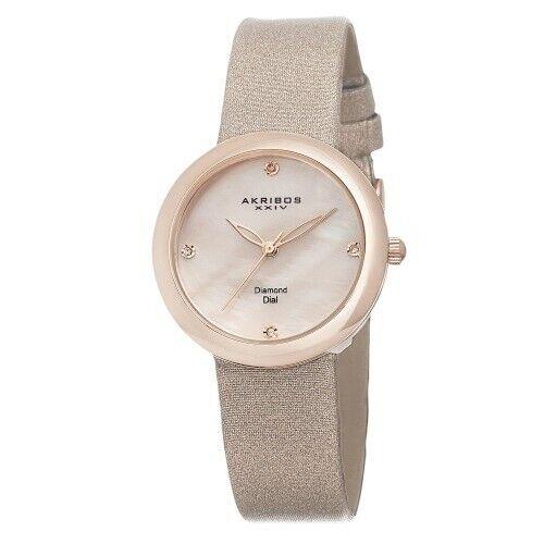 Women s Akribos Xxiv Mop Dial Diamond Markers AK687