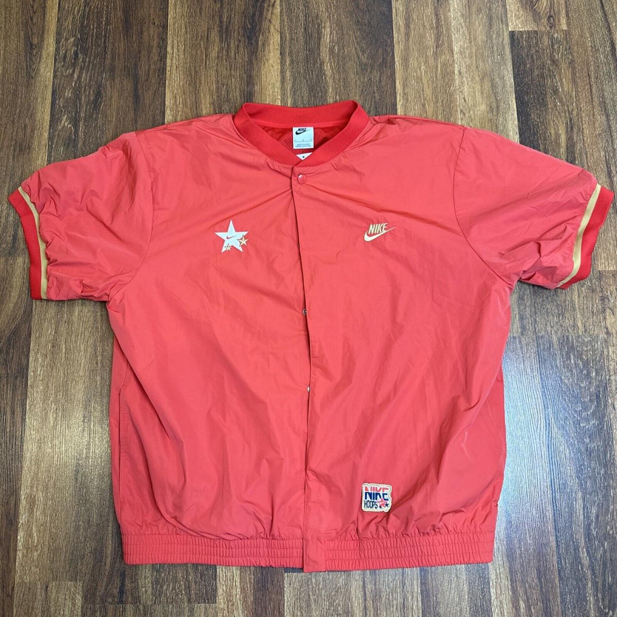 Nike Authentics Warm-up Shirt University Red FN1456-657 Mens Size Large