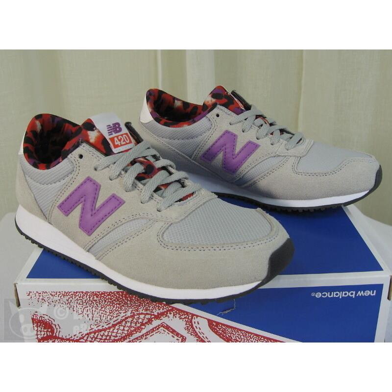 New Balance Womens 420 Artistic Pop Lace up Sneakers US 6.5 37 Grey purple SporTipTop