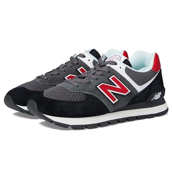 New Balance ML574D Athletic Men`s Shoes - Black/red - Size 10