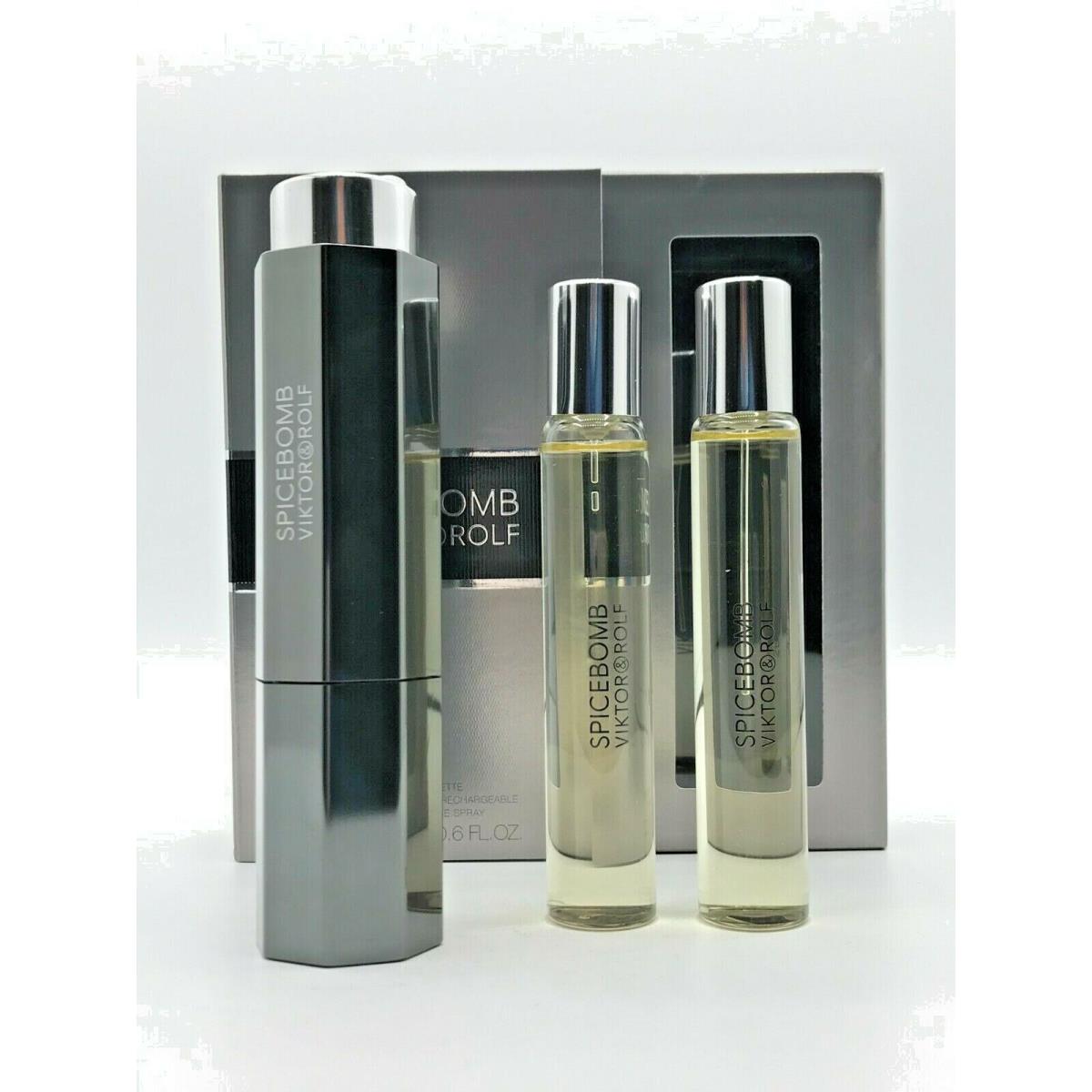 Viktor Rolf Spicebomb Men 3pc Set Travel Cologne Spray 3 x 18 ml